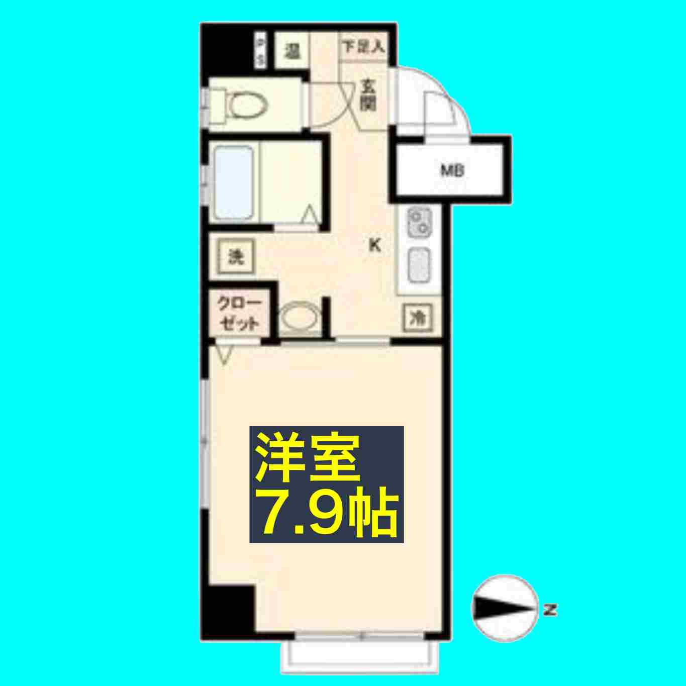 アーバンフラッツ伏見(1K/1階)の間取り写真