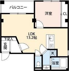 パールハイム針中野(1LDK/3階)の間取り写真