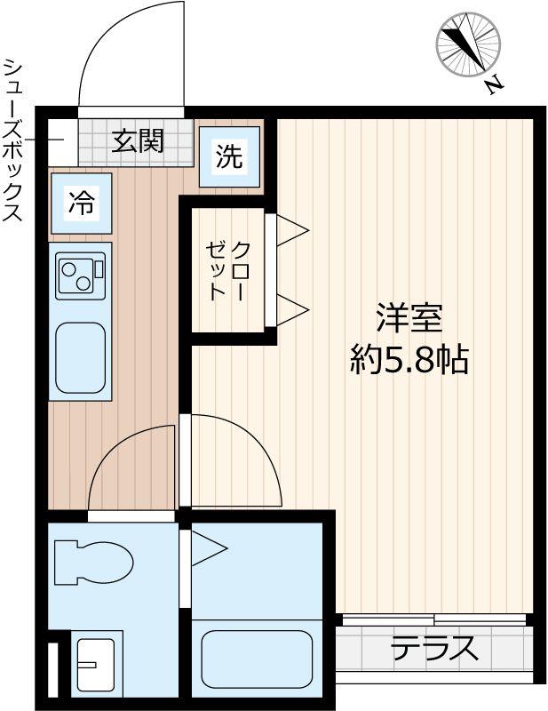 NOTA.YOKOHAMA(1K/1階)の間取り写真