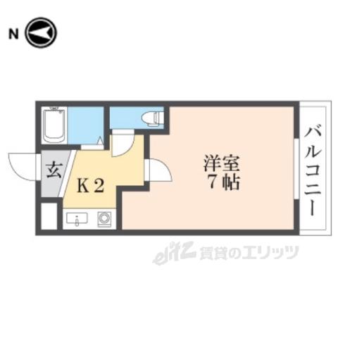 プレアール御幸町(1K/2階)の間取り写真