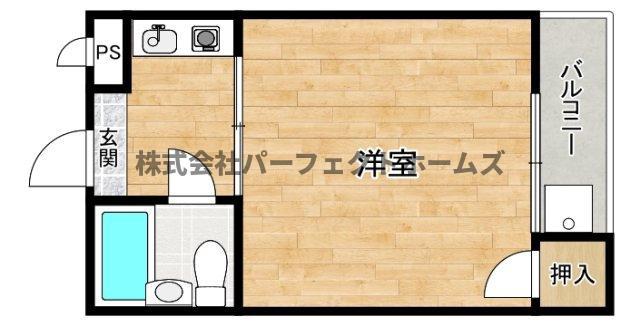 スペランツァ星ヶ丘(1K/3階)の間取り写真
