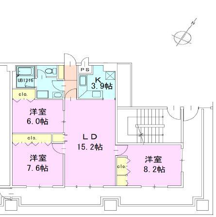 RBM東八重洲レジデンス(3LDK/12階)の間取り写真