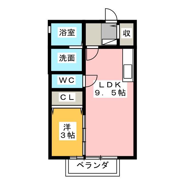 マーメゾン加茂(1LDK/1階)の間取り写真