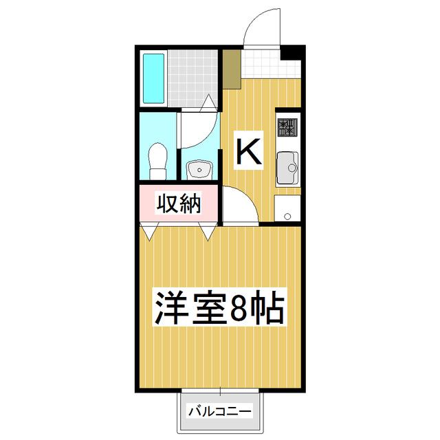 セピアコート(1K/2階)の間取り写真