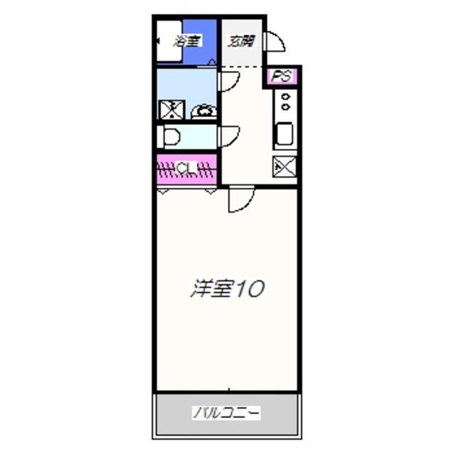 浜寺石津ハナハウス(1K/3階)の間取り写真