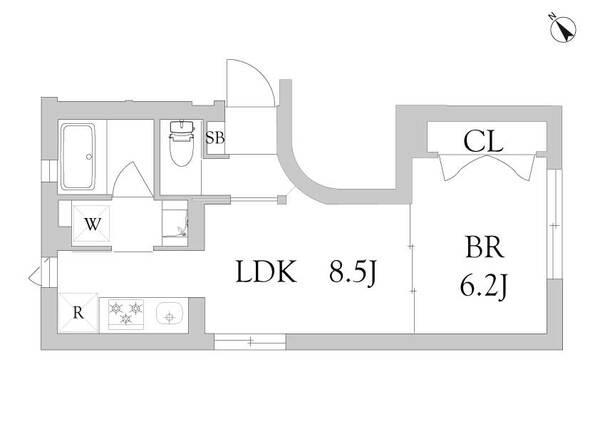 ARANCIATO代々木上原(1LDK/3階)の間取り写真
