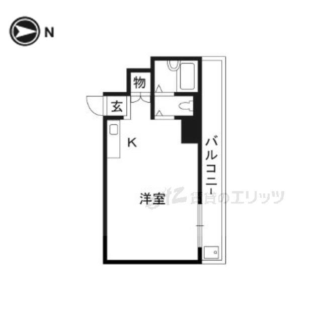 光栄ハイツ芥川(ワンルーム/3階)の間取り写真