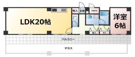 朝日プラザ新神戸(1LDK/9階)の間取り写真