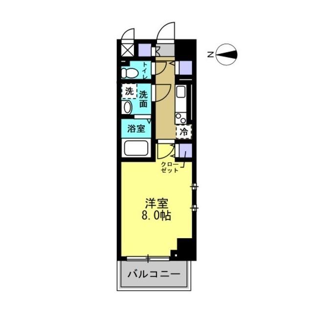BELLEVUE SQUARE(1K/5階)の間取り写真