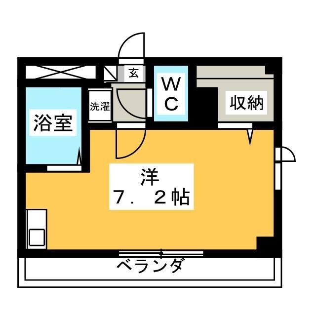 リバージュ湘南(ワンルーム/3階)の間取り写真