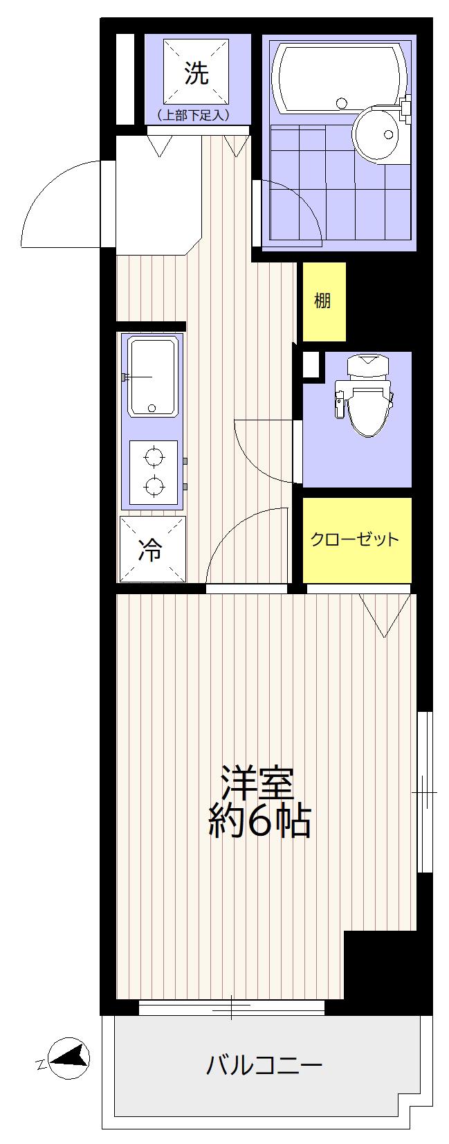 ルーブル大森II(1K/5階)の間取り写真