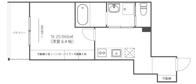REVE曙(1K/3階)の間取り写真