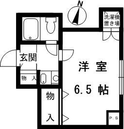 楠本マンション(1K/1階)の間取り写真