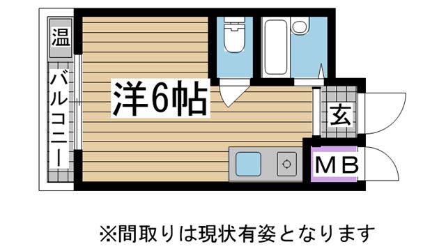 コーポ春日野(ワンルーム/4階)の間取り写真