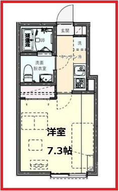 クレイス五反野II(1K/3階)の間取り写真