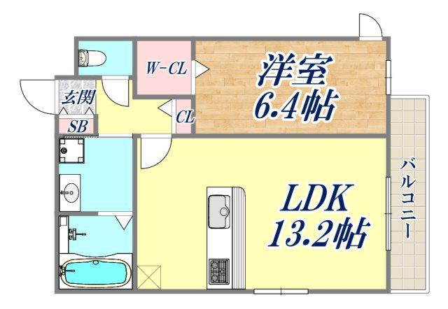 クロワールヒロ(1LDK/1階)の間取り写真