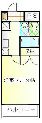 ベーネパラッツォアキ2(1K/3階)の間取り写真