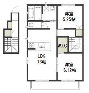 パナシアA(2LDK/2階)の間取り写真