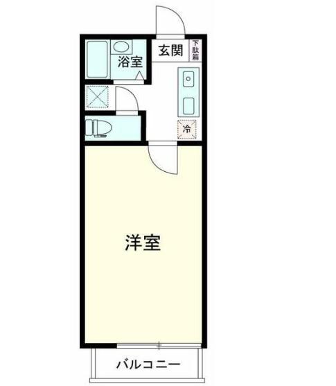 大森山王浜栖鳳(1K/3階)の間取り写真