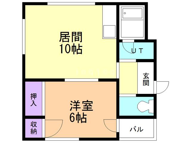 メゾンジョイ久須志(1LDK/2階)の間取り写真