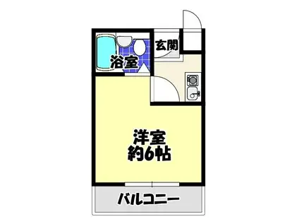 スクエア錦織(1K/3階)の間取り写真