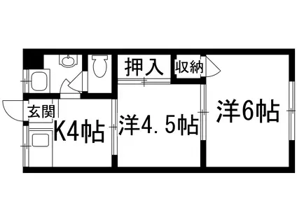 めふマンション(2K/3階)の間取り写真