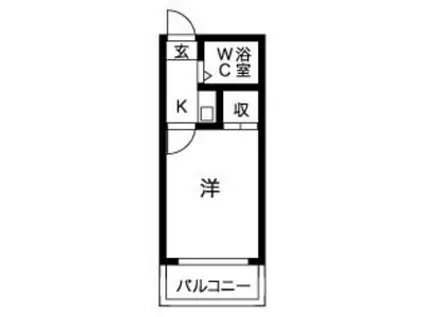 マイルストーン本陣II(1K/1階)の間取り写真