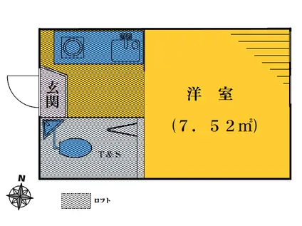 ライブコア中井II(ワンルーム/1階)の間取り写真