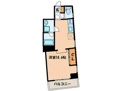 マイスフォレスト春日原(ワンルーム/5階)の間取り写真