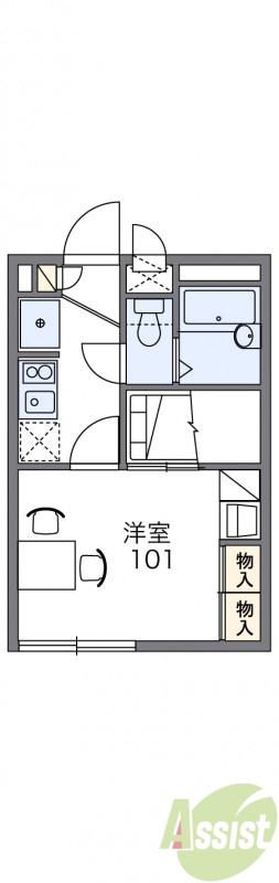 レオパレス351STREET(1K/2階)の間取り写真
