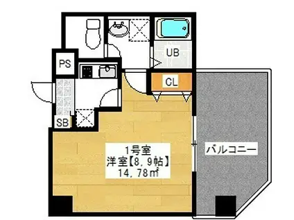 金太郎ヒルズ243松が谷(1K/7階)の間取り写真