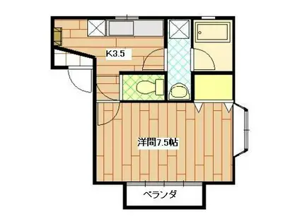 クローバー横須賀(1K/1階)の間取り写真