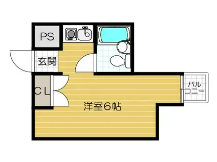 JPアパートメント守口V(ワンルーム/4階)の間取り写真