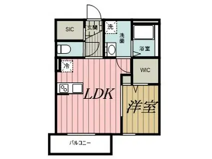 エスペリオ道場南(1LDK/3階)の間取り写真