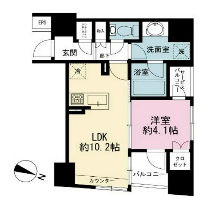 リビオレゾン千代田岩本町ルジェンテ 11階階 間取り