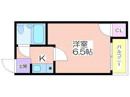 栄光ロイヤルハイツ(1K/2階)の間取り写真