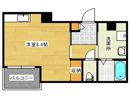 PLEIN SOLEIL 東雲本町(ワンルーム/1階)の間取り写真