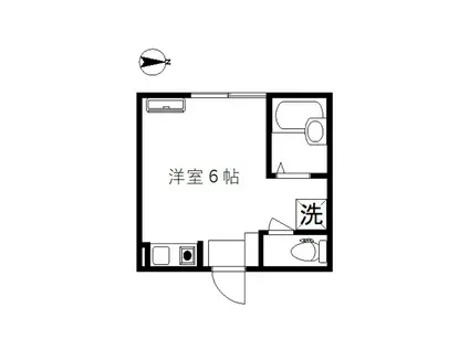 リブフラット東六郷(ワンルーム/1階)の間取り写真