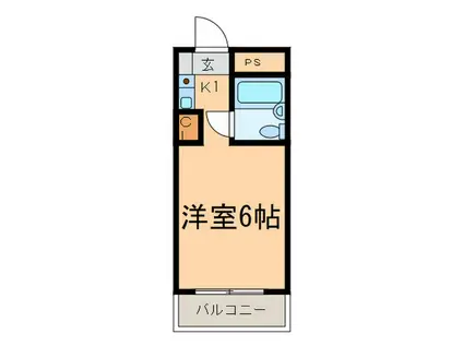 ニコル豊田(1K/6階)の間取り写真