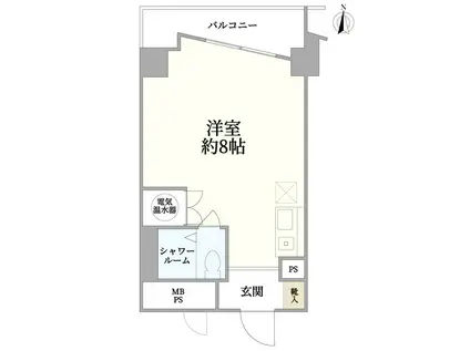 第32宮庭マンション(ワンルーム/7階)の間取り写真