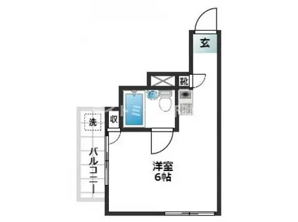 スカイコート早稲田(ワンルーム/4階)の間取り写真