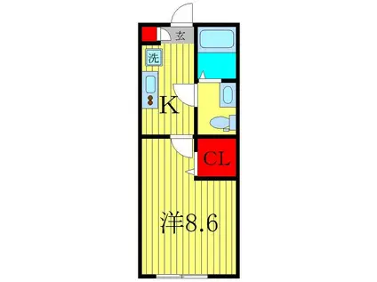 流山PS-1(1K/1階)の間取り写真