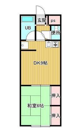 ダイアパレス桜町(1DK/4階)の間取り写真