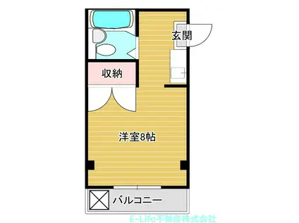 キープブライト帯山(ワンルーム/3階)の間取り写真