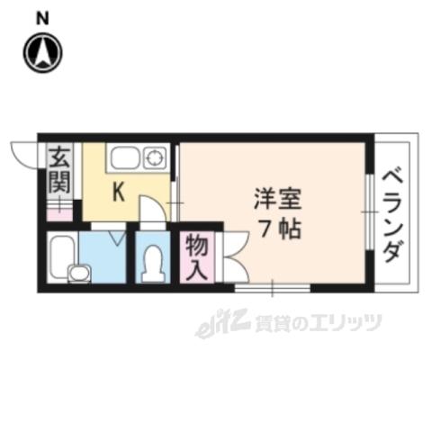 アクティ山一(1K/2階)の間取り写真