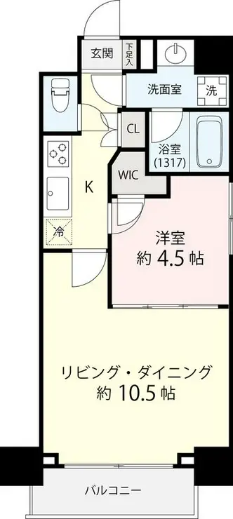 ミェーレ日本橋 6階階 間取り