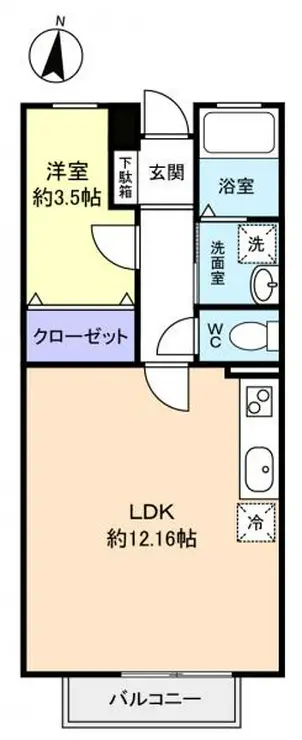 ヴァンターレ 1階階 間取り