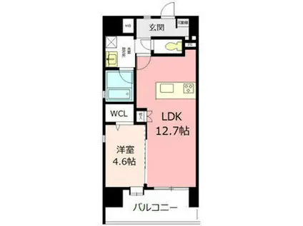 MAKIKI GARDEN PLACE(1LDK/13階)の間取り写真