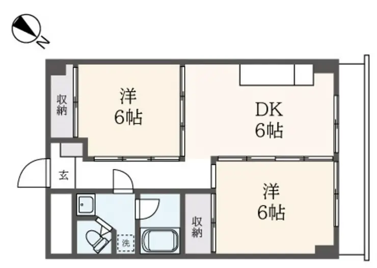 河興マンション 7階階 間取り