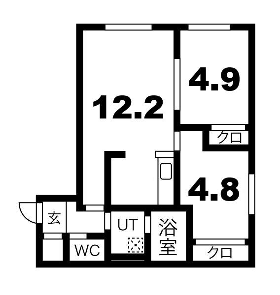 プーピエンタTOMMY(2LDK/3階)の間取り写真